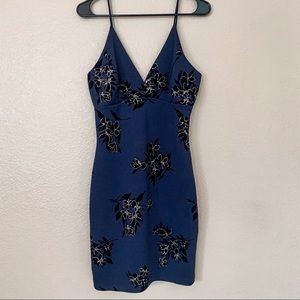 Navy dress with velvet and sparkle